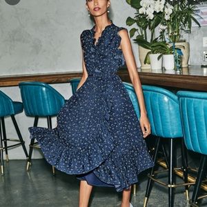 Kate Spade Wild Rose Ruffle Wrap Dress